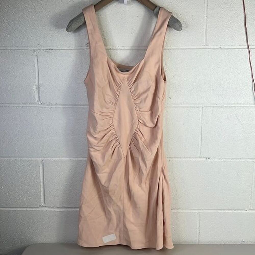 RTR Marina MosconeDiamond Inlay Dress Mini Sleeveless Blush Pink Sz 8 ruched - Picture 4 of 7